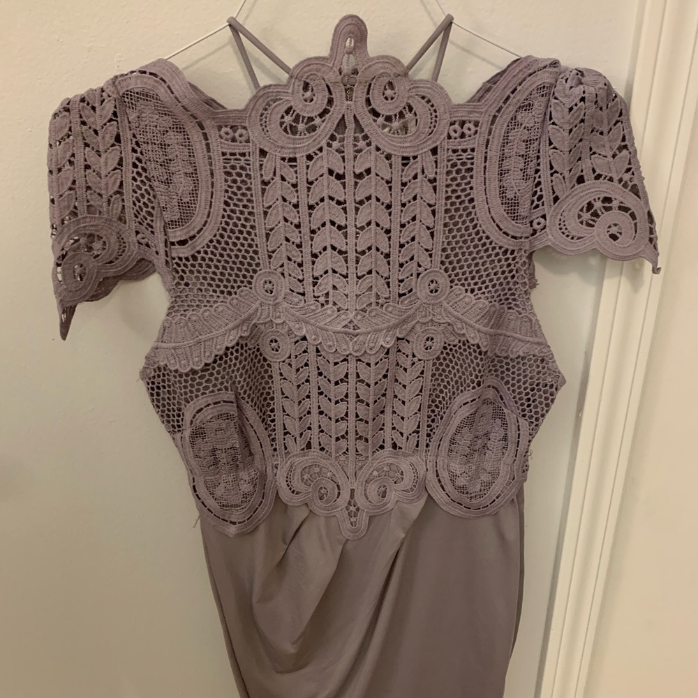 Angel Biba - Dress with Lace Decal - S - Lavendar